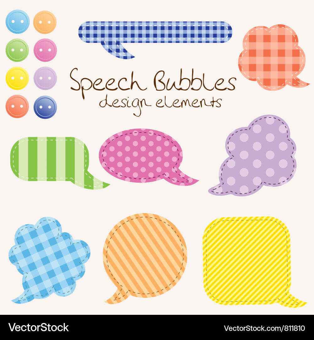 Speech Bubbles Collection Vector Image