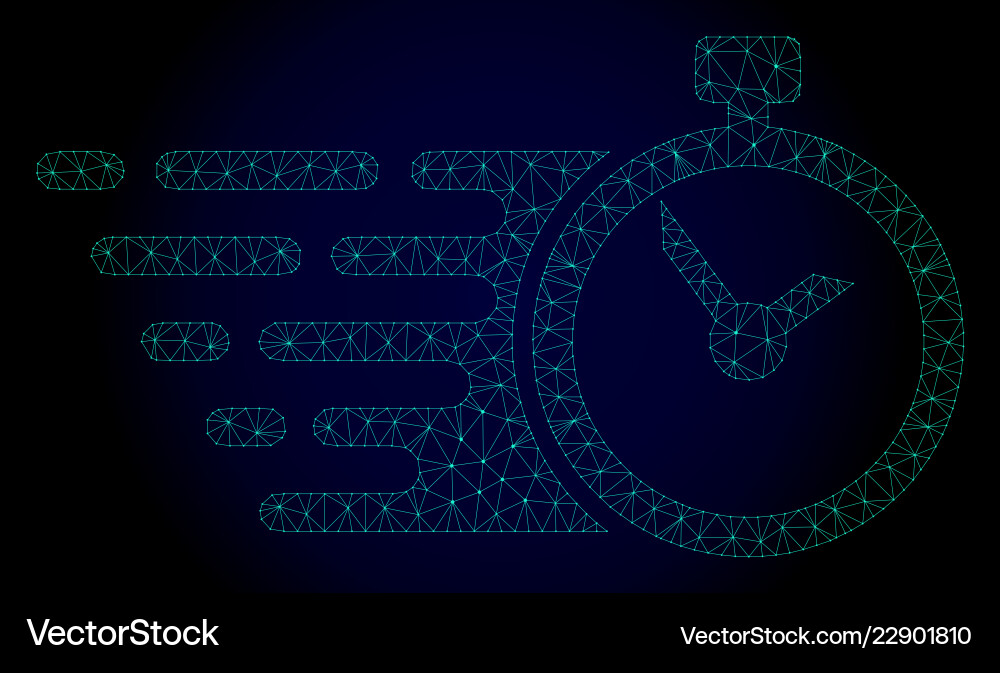 Time polygonal frame mesh with fast motion Time polygonal frame mesh with fast motion vector image