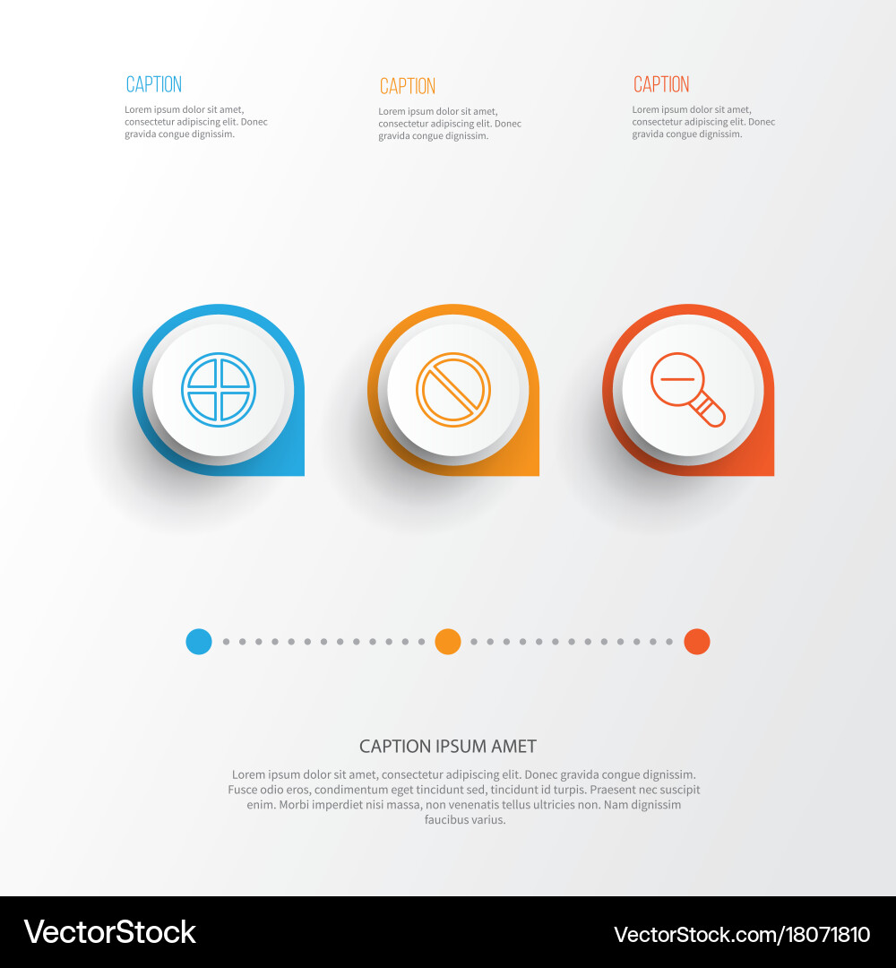 Web icons set collection of positive obstacle vector image