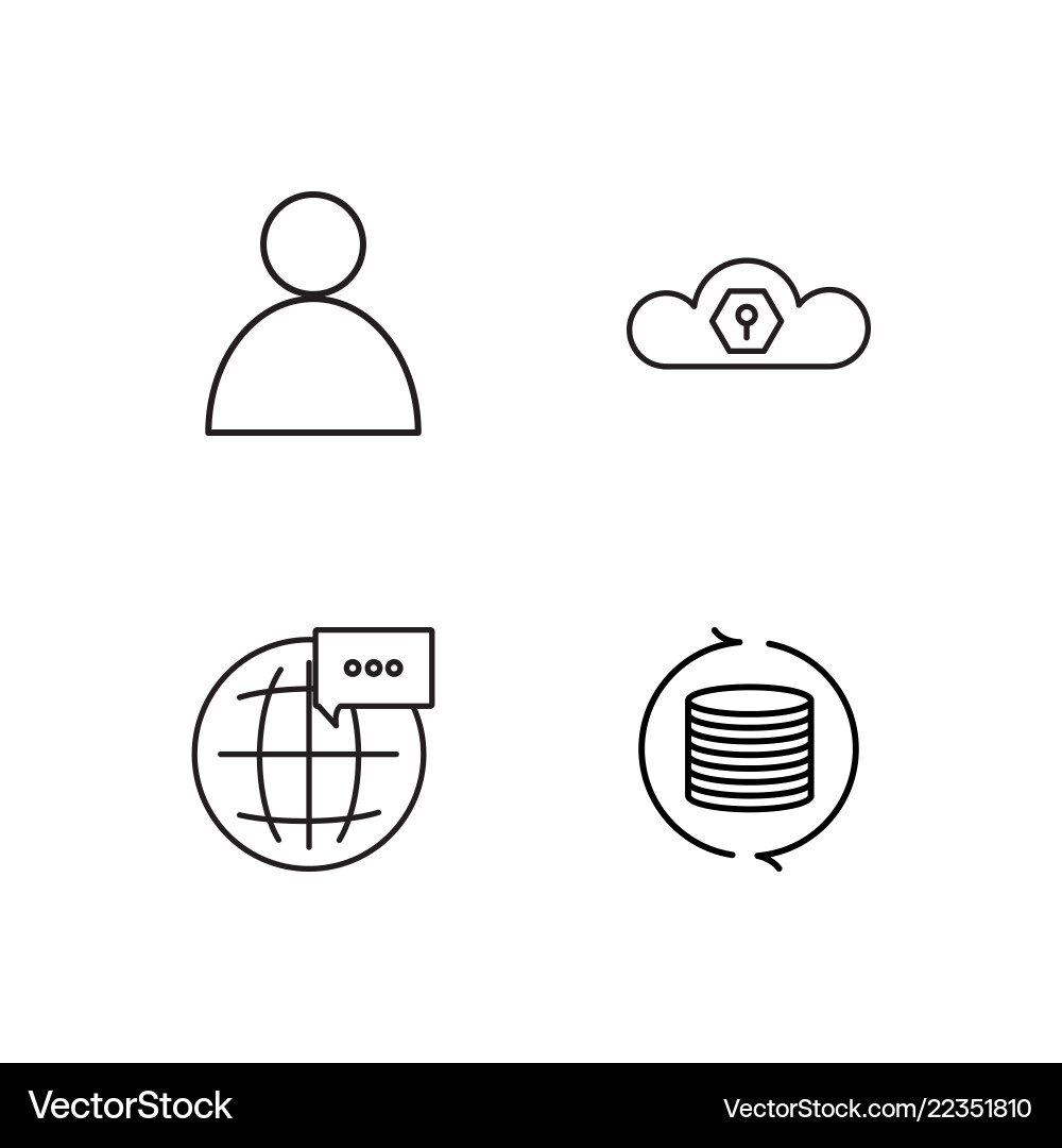 Web simple outlined icons set Web simple outlined icons set Vector Image