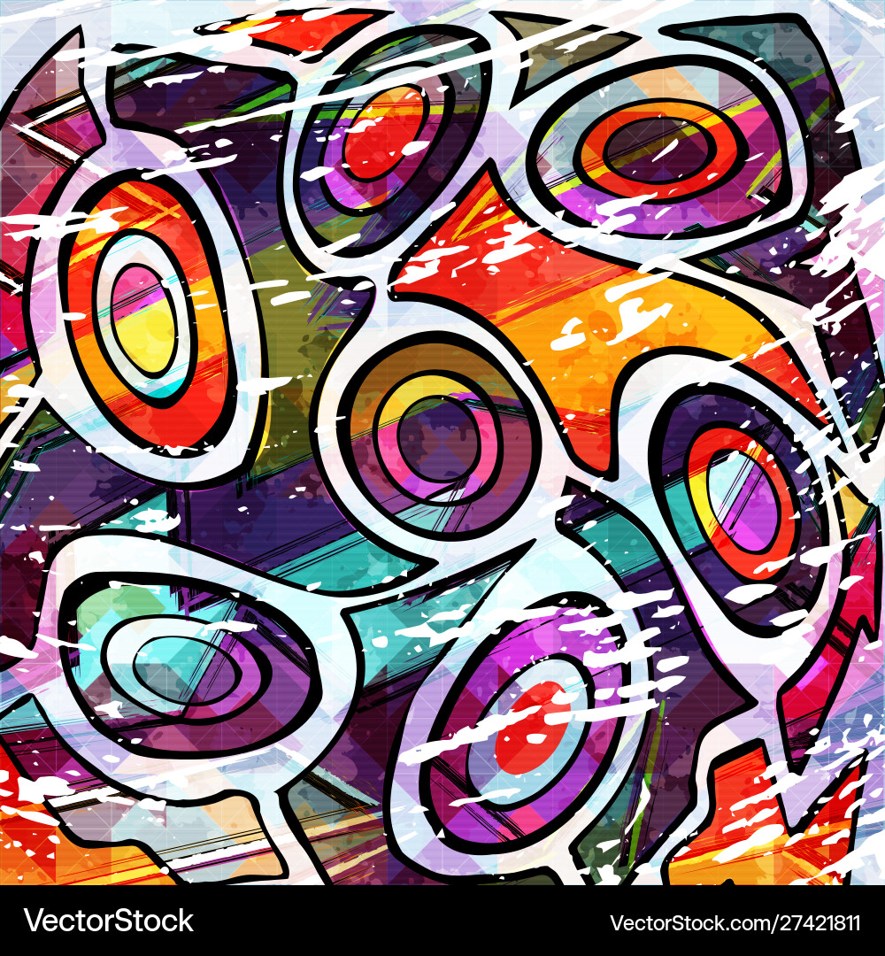 Abstract color pattern in graffiti style quality Abstract color pattern in graffiti style quality Vector Image