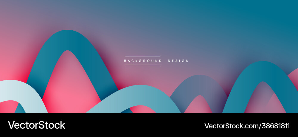 Abstract gradient background with wave line Vector Image