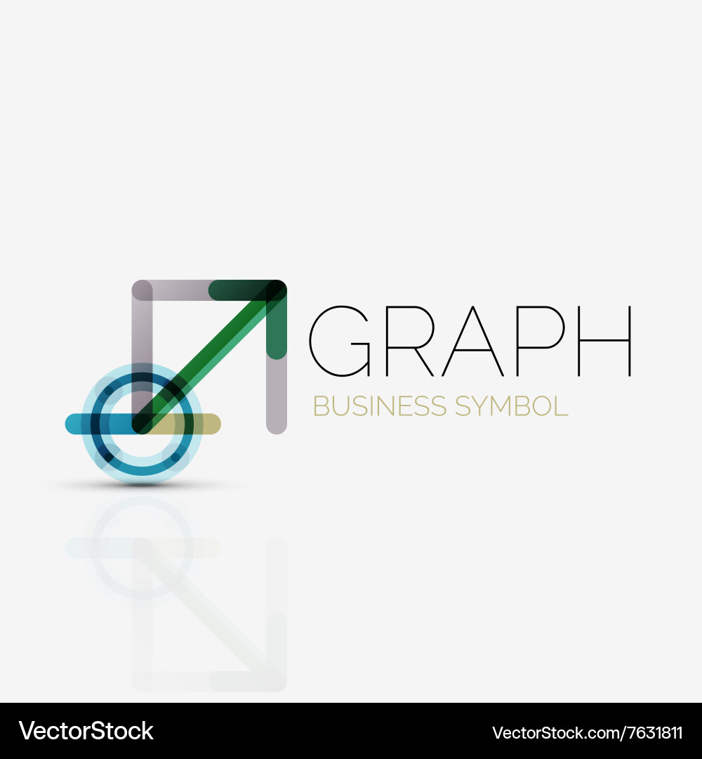 Abstract logo idea linear chart or graph Vector Image