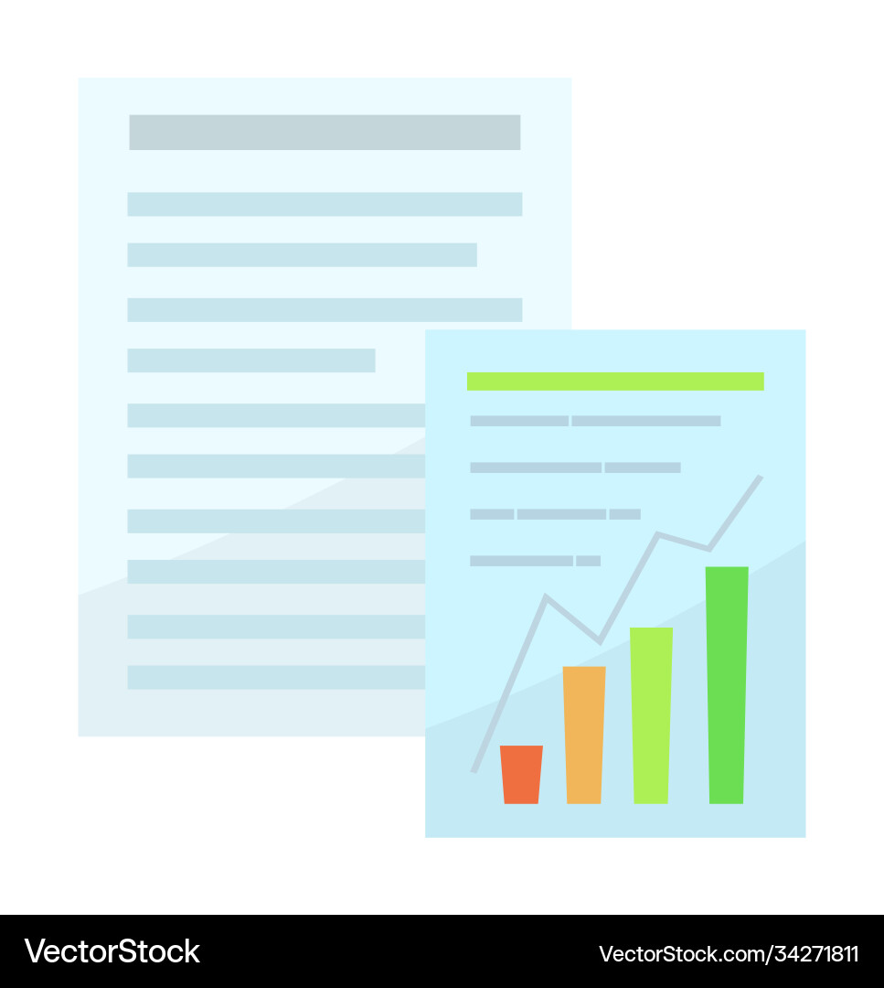 Blank with text block financial report Vector Image