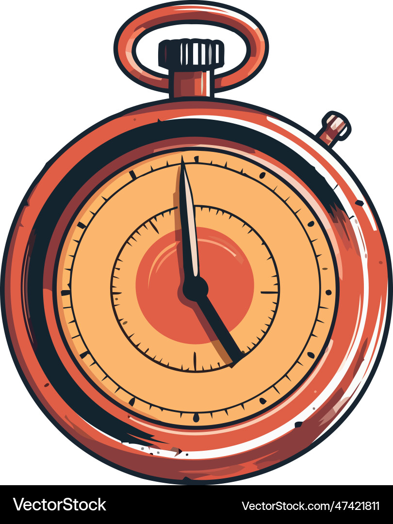 Chronometer timer instrument of measurement Vector Image