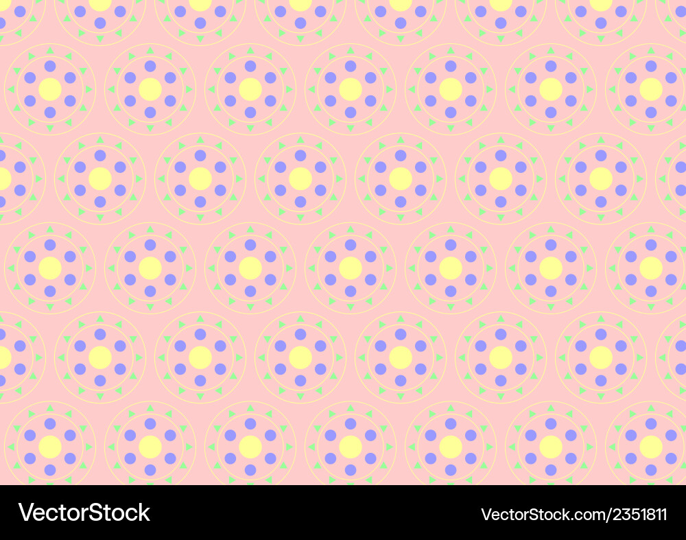 Circle clasper pattern on pastel color vector image