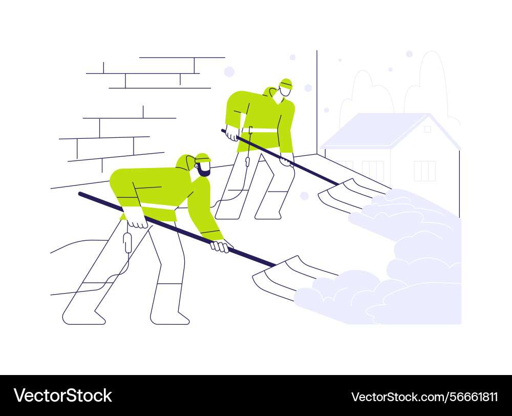 Commercial snow and ice removal abstract concept Vector Image