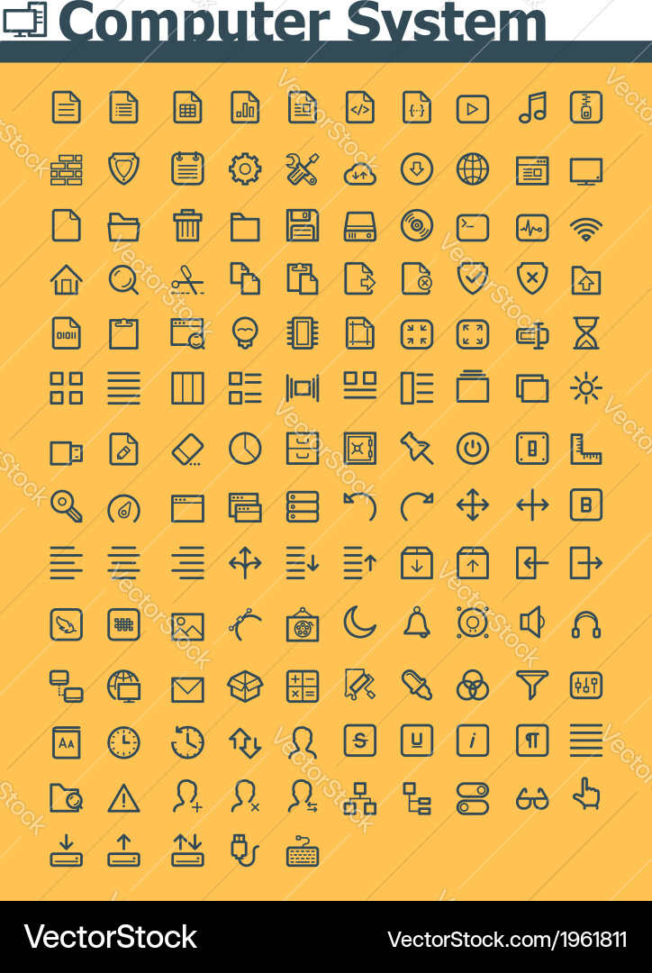 Computer Icons - System & Software vector image