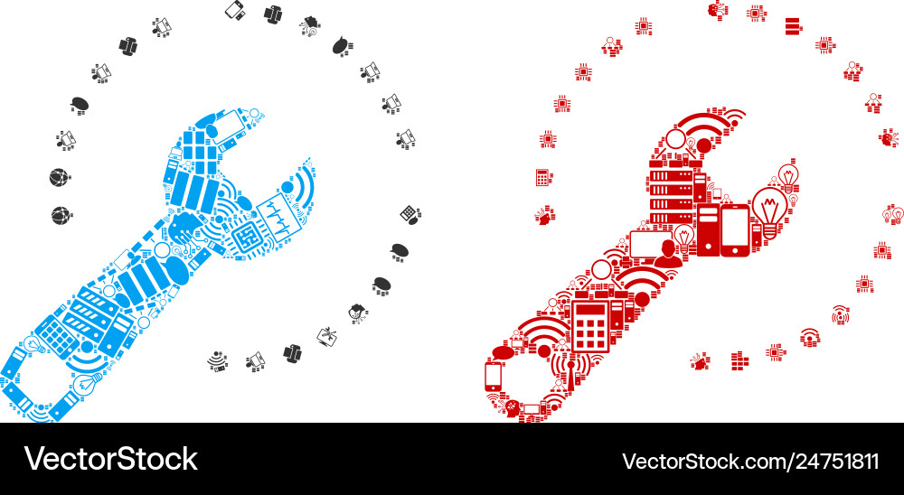 Configure mosaic icons for bigdata Configure mosaic icons for bigdata vector image