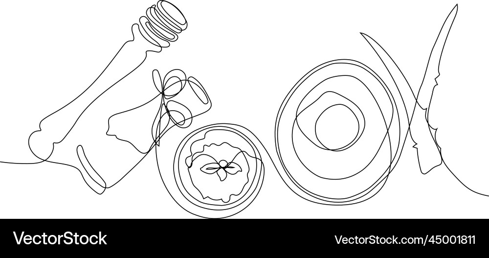 Continuous drawing of one line top view Vector Image