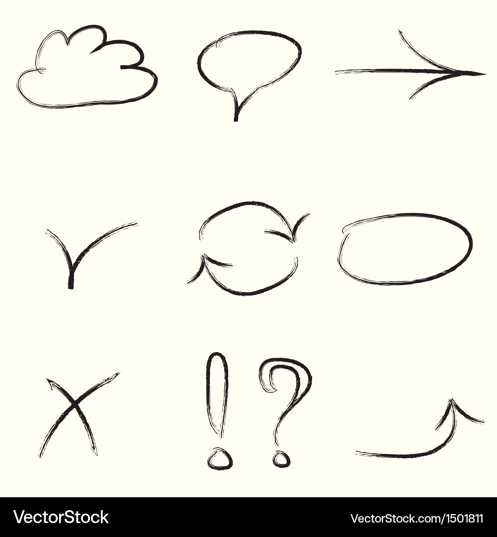 Creative Sketch Elements vector image