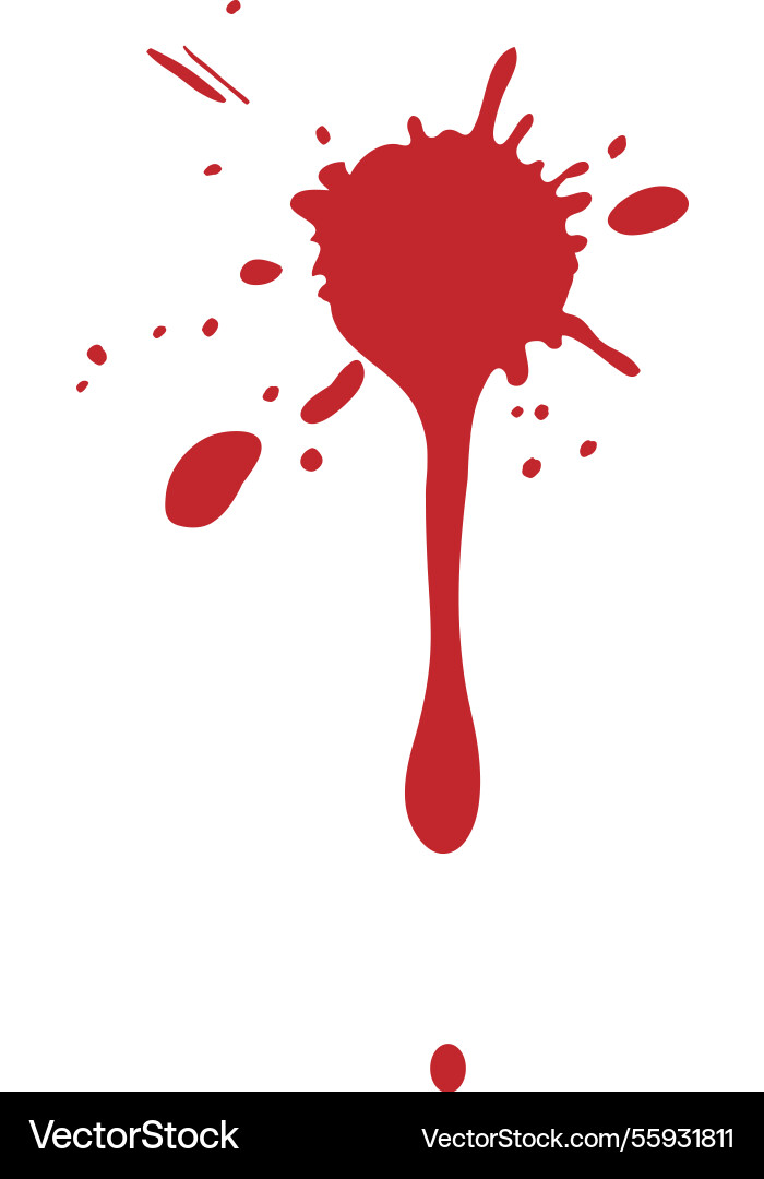 Dynamic red paint splash with bold abstract Vector Image