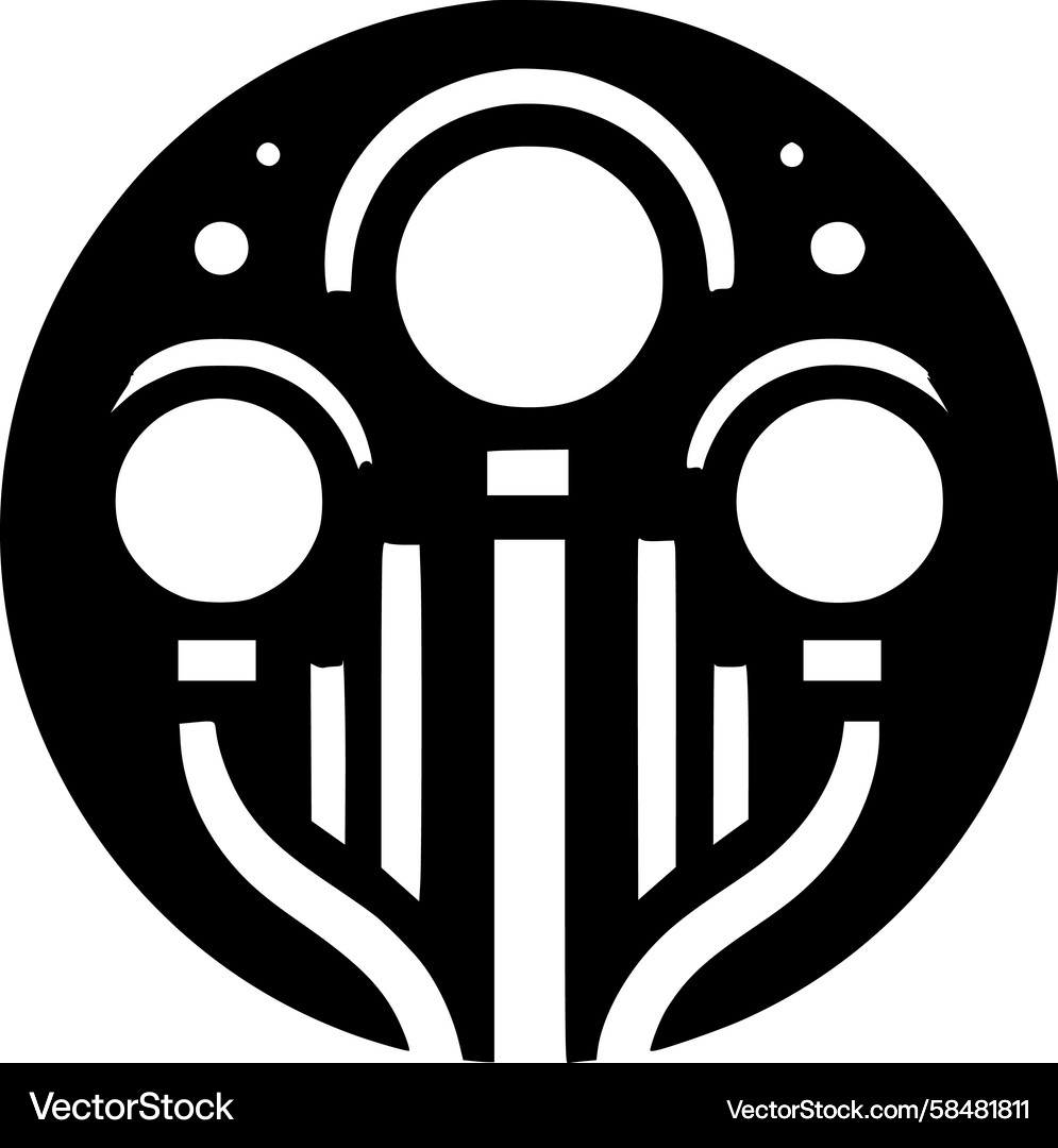 Dynamic Tech Circuit Emblem Vector Image