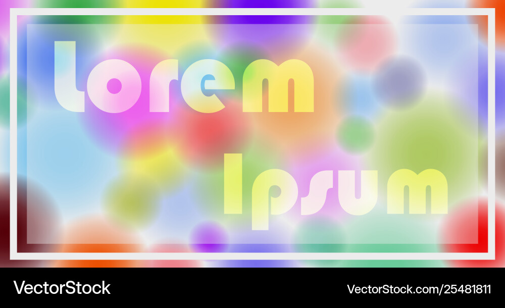Frame with space for information and circles vector image
