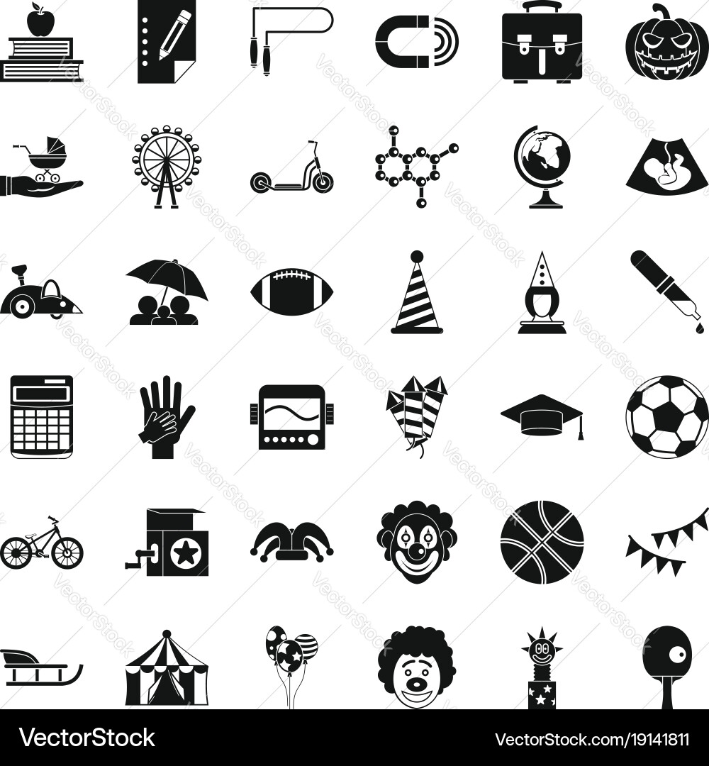 Helpdesk icons set simple style vector image