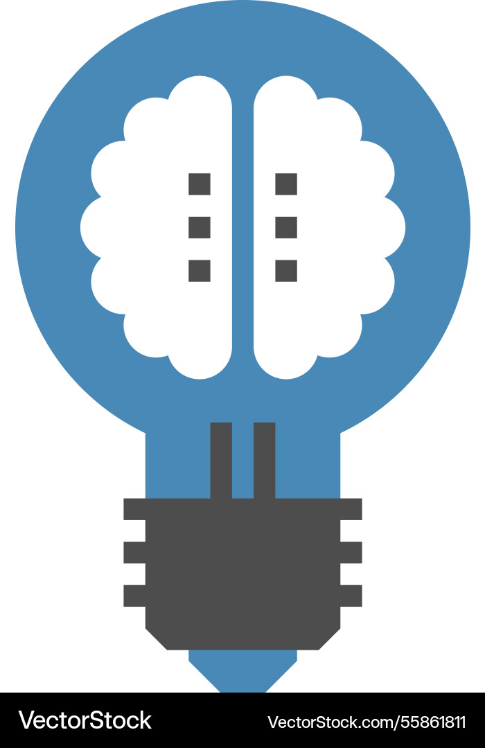 Learn to think flat web icon concept Learn to think flat web icon concept vector image