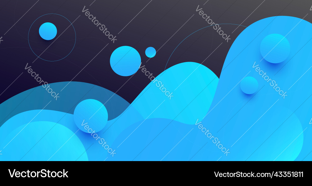 Liquid background with dynamic bubbles minimalist Liquid background with dynamic bubbles minimalist vector image