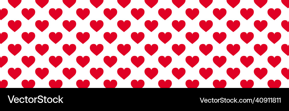 Panoramic pattern white background with many red Vector Image