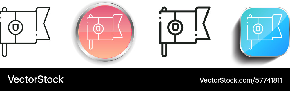 Portugal icon thin linear regular and button vector image