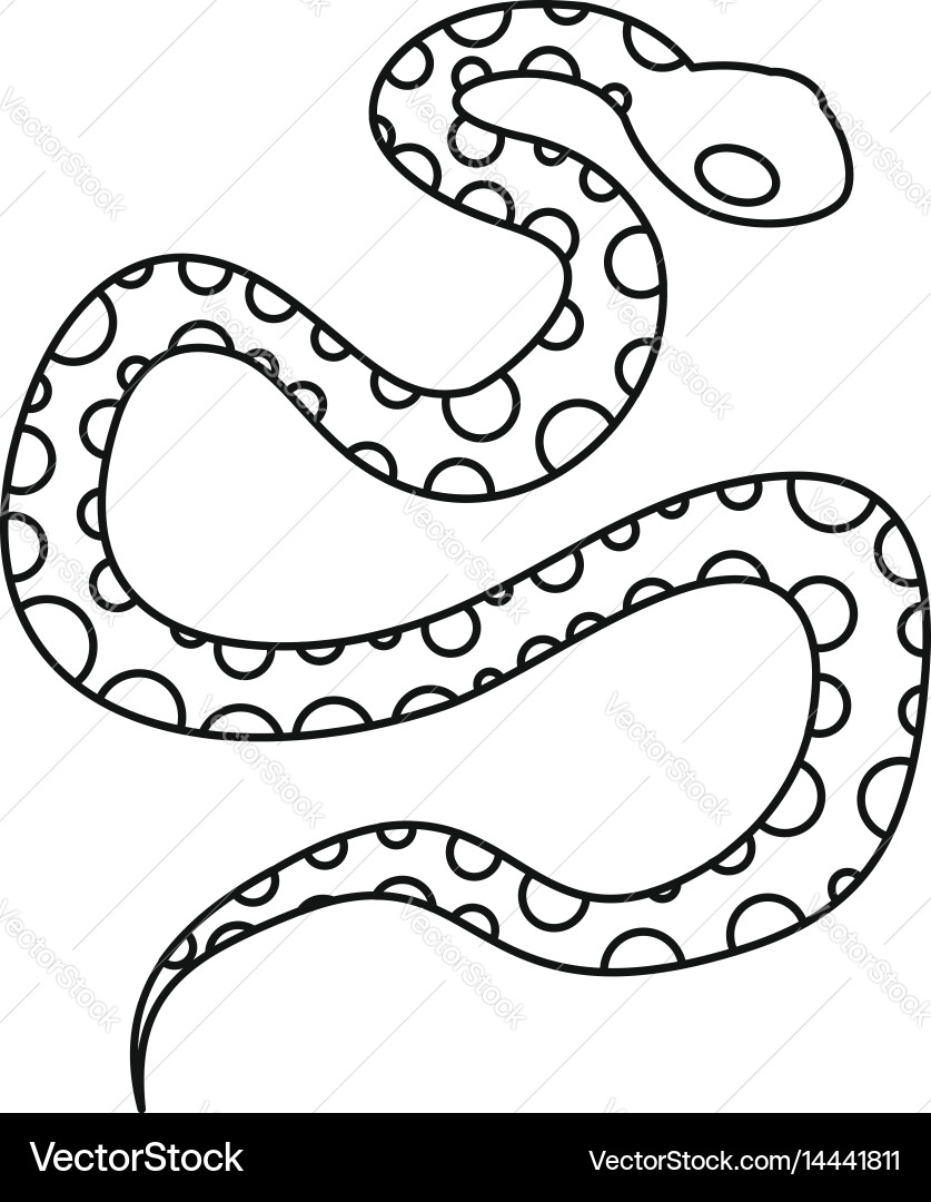 Python snake icon outline style vector image