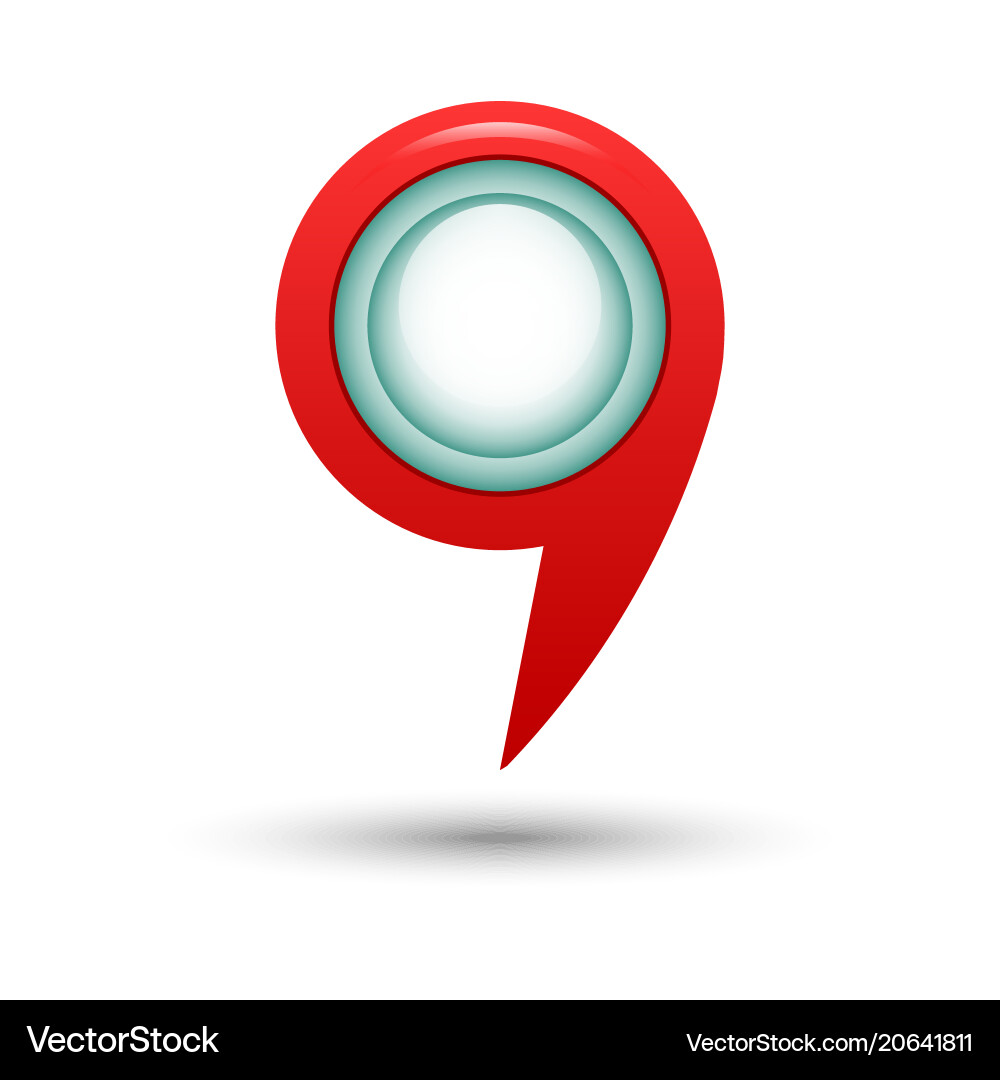 Red map pointers vector image