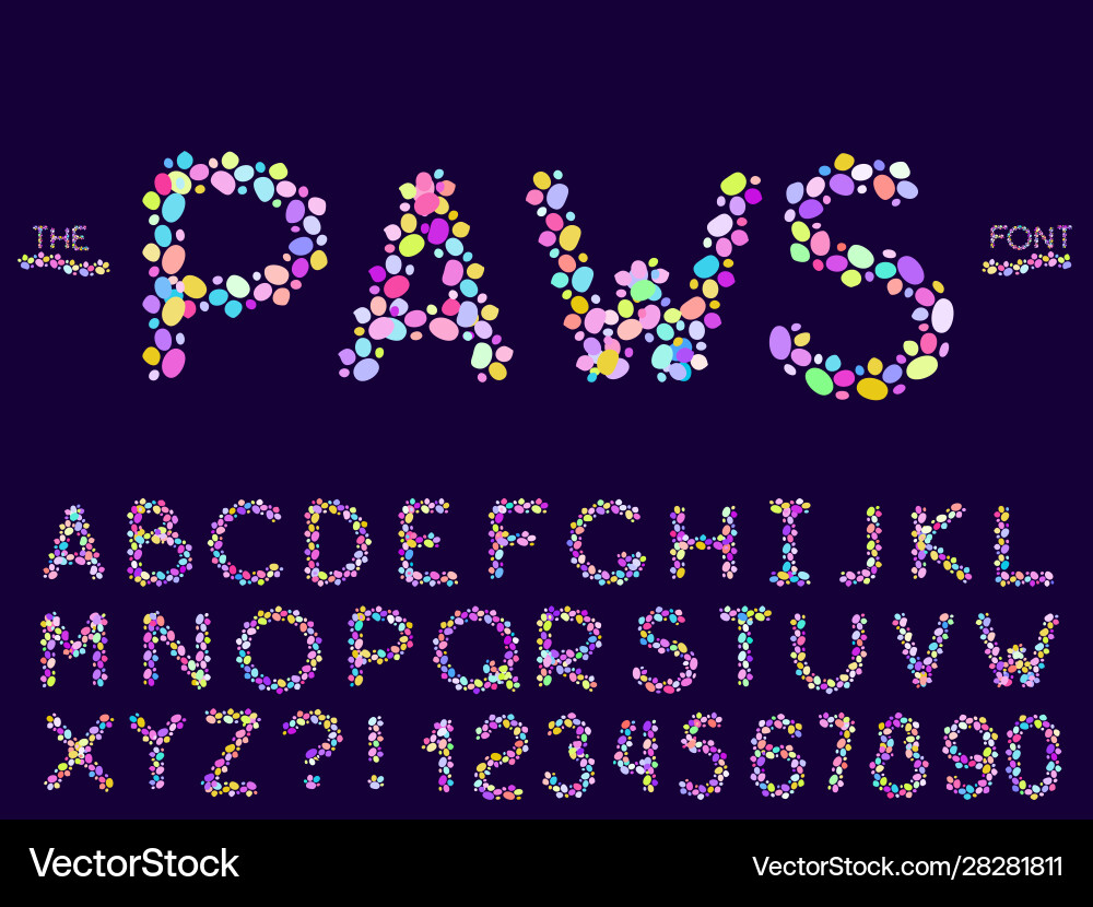 Set abstract font and alphabet Set abstract font and alphabet vector image