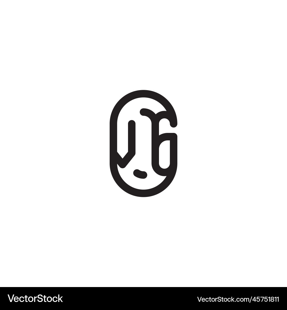 Vg line simple round initial concept with high Vg line simple round initial concept with high Vector Image