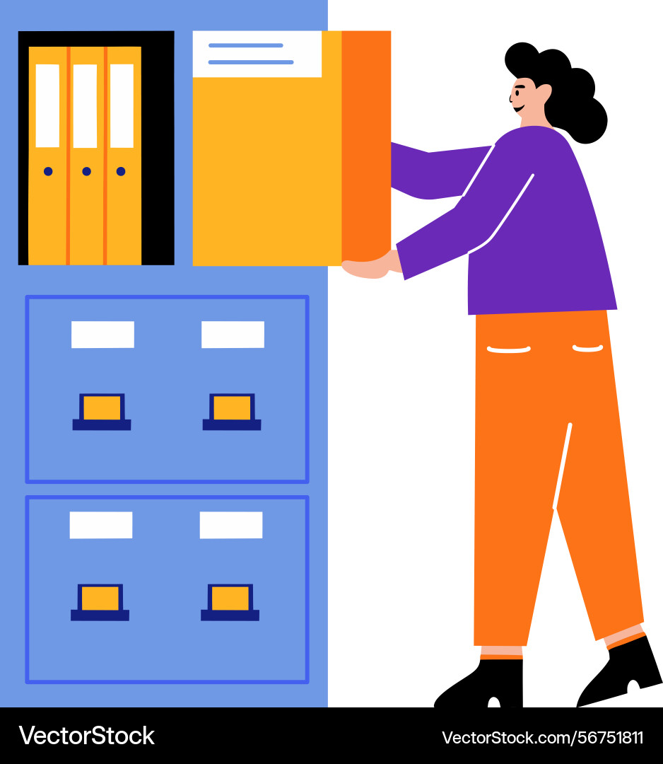 Webflat style showing a character org Vector Image