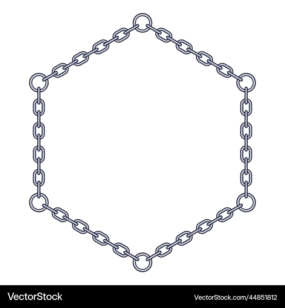 Abstract hexagon chain vector image
