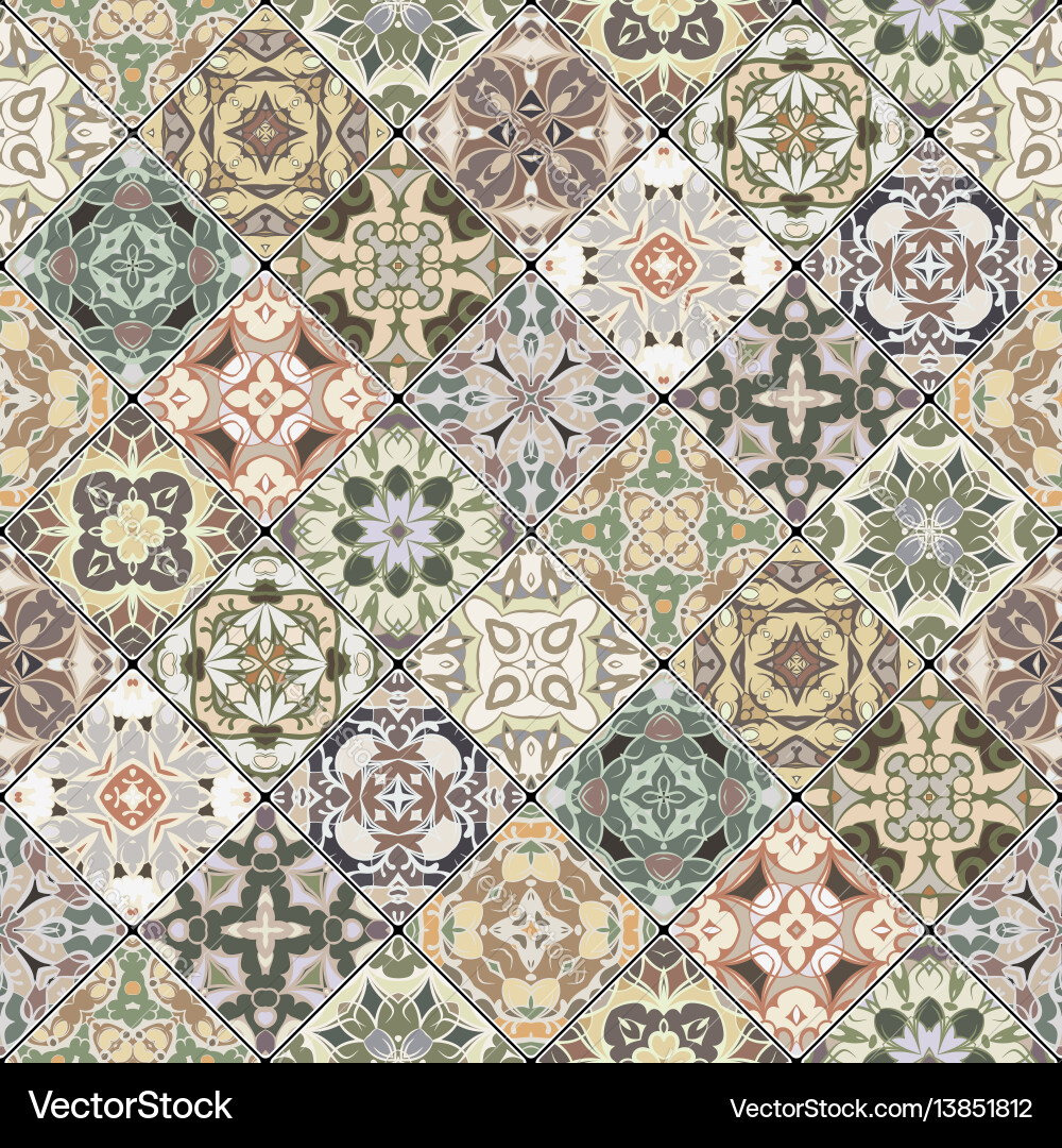 Abstract patterns in the mosaic set Abstract patterns in the mosaic set vector image