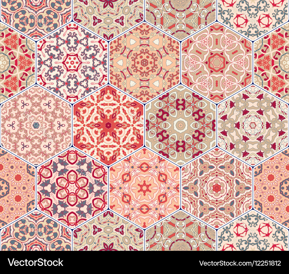 Abstract seamless pattern tiles vector image