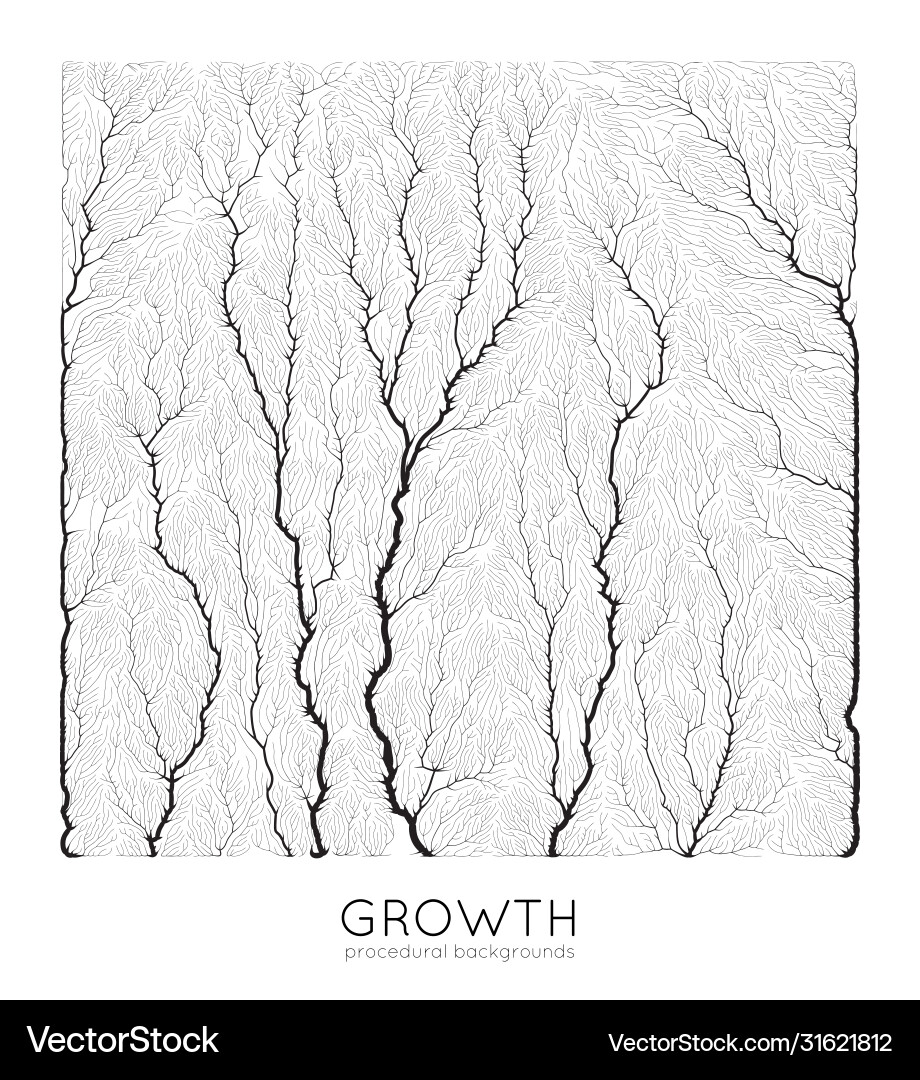 Branch Growth Square Pattern vector image