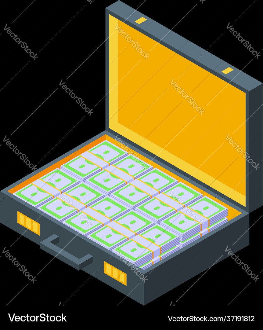 Cash inheritance icon isometric style Cash inheritance icon isometric style Vector Image