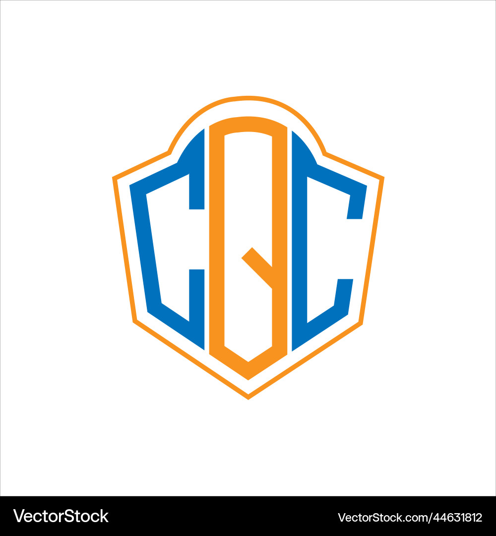 CQC Monogram Shield Logo - Abstract Initial Marks vector image