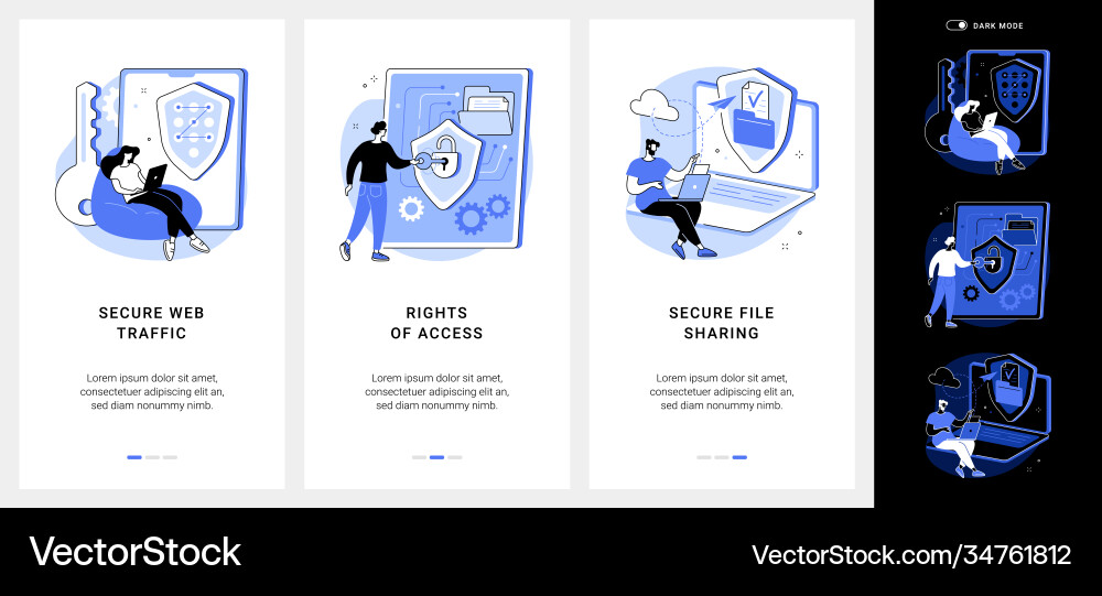 Data transfer mobile app ui kit Data transfer mobile app ui kit vector image