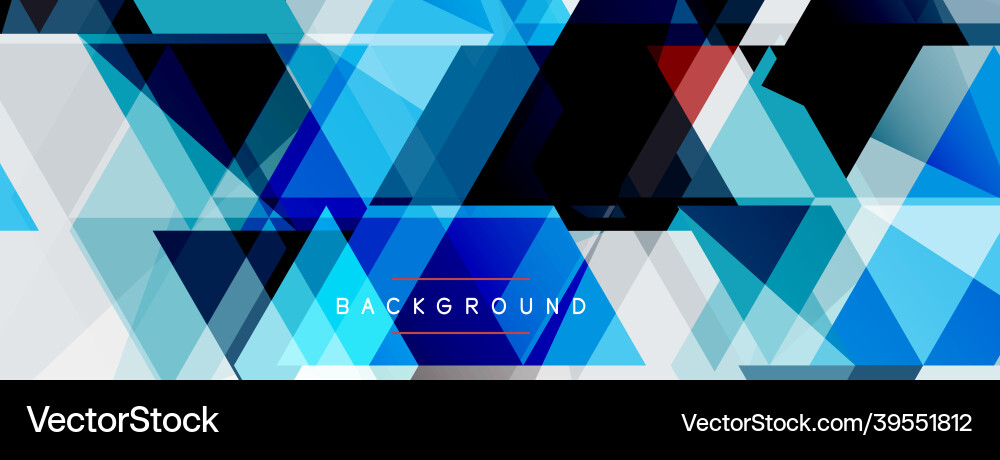 Dynamic Color Triangle Background vector image