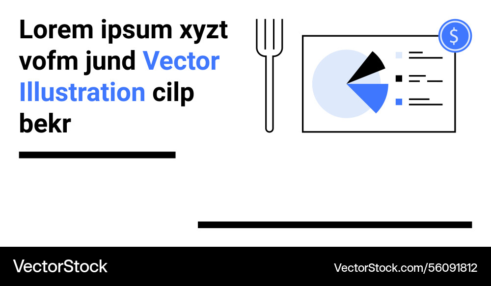 Financial data presentation with pie chart Financial data presentation with pie chart vector image