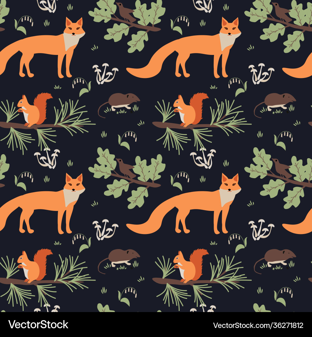 Forest pattern Forest pattern vector image