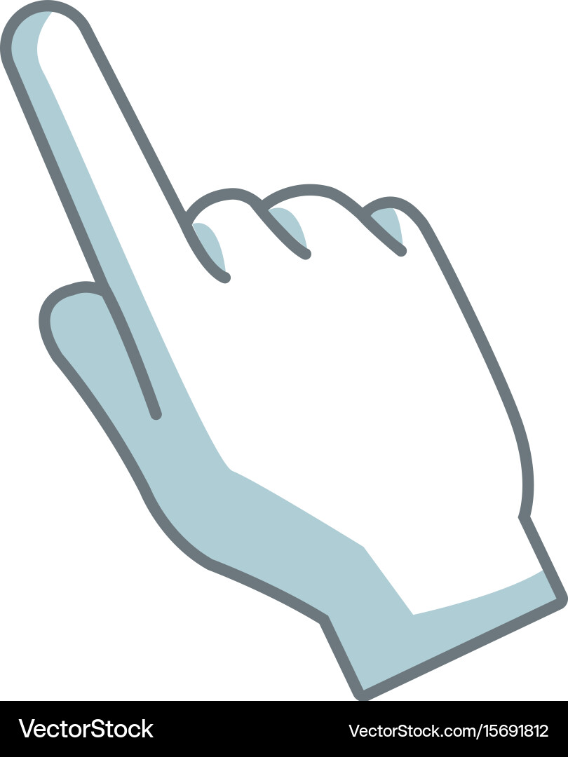 Hand pointing cursor finger symbol vector image