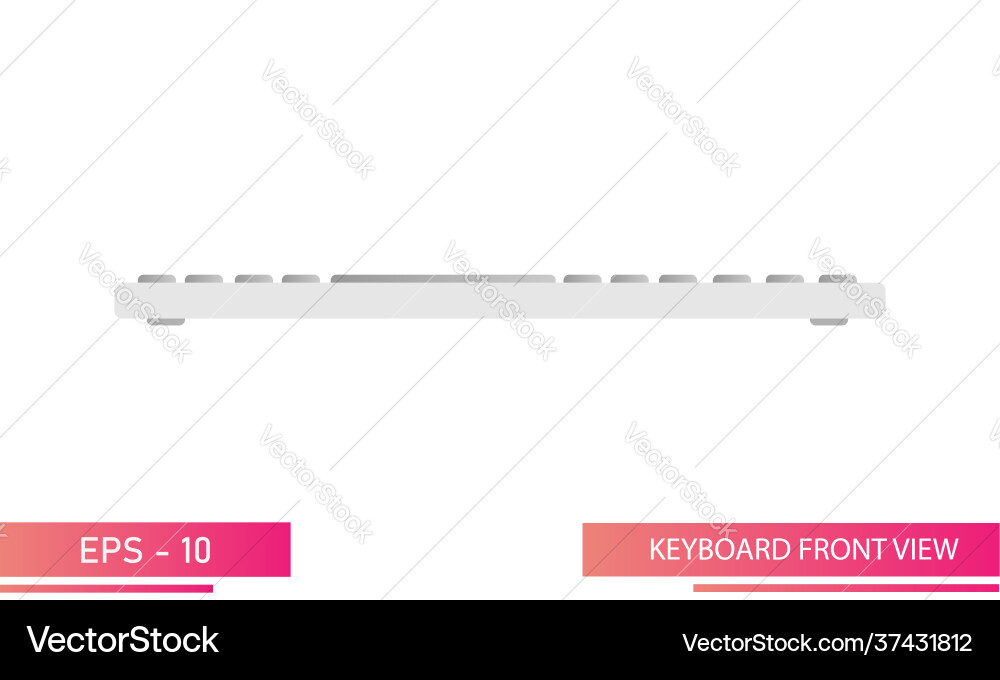 Light - colored keyboard in gradient design front Light - colored keyboard in gradient design front vector image