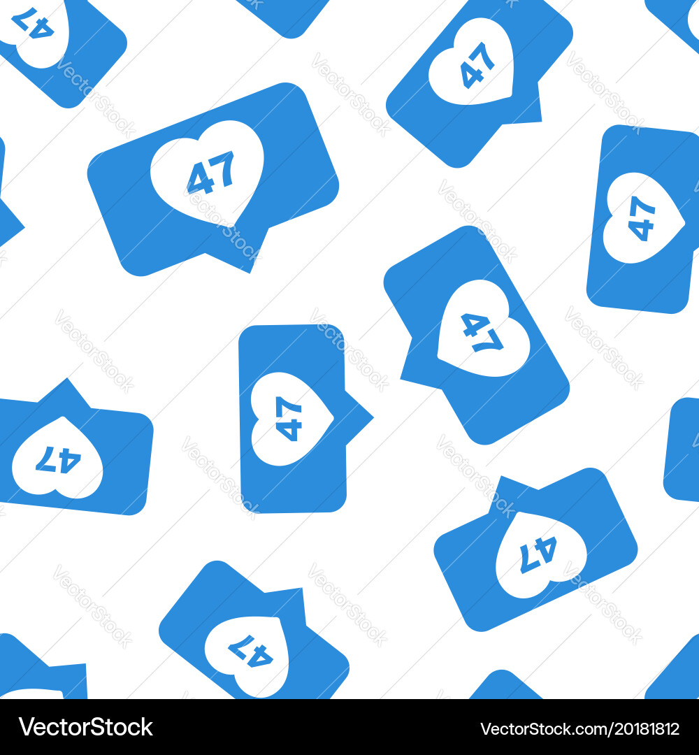 Like comment follower seamless pattern background vector image