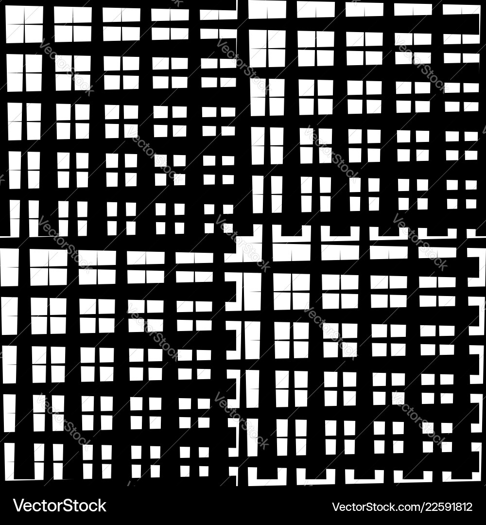 Monochrome grid mesh with irregular lines vector image