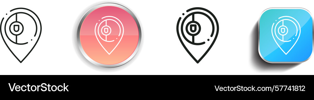 Portugal icon thin linear regular and button vector image