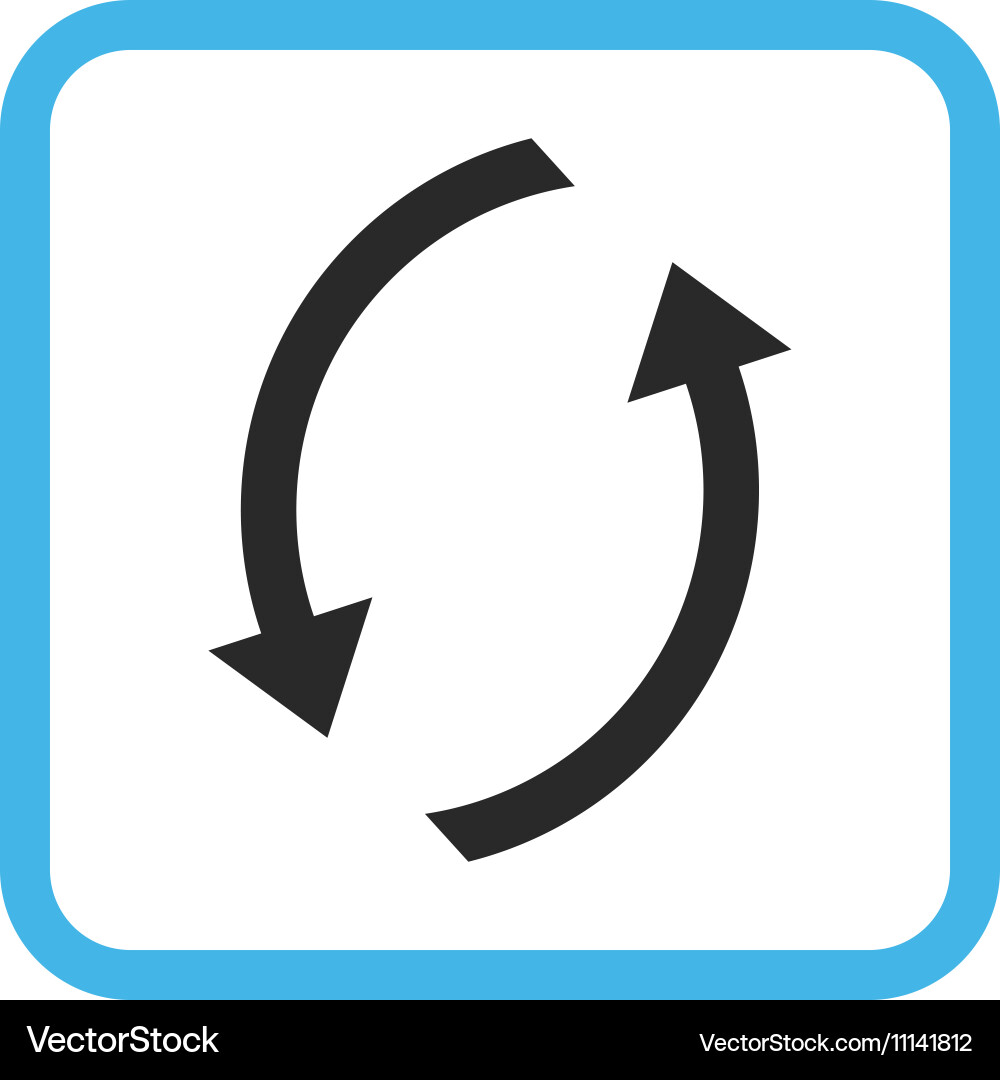 Refresh icon in a frame Vector Image
