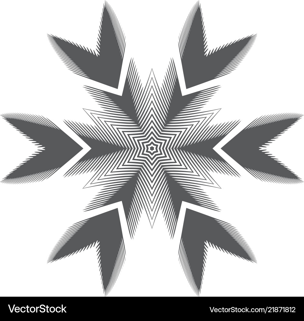 Snowflake icon isolated Snowflake icon isolated vector image