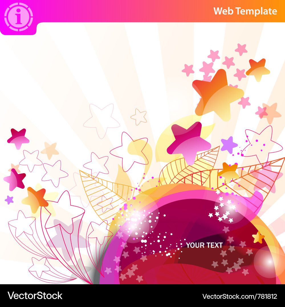 Sparkling Stars and Bubbles Vector Image