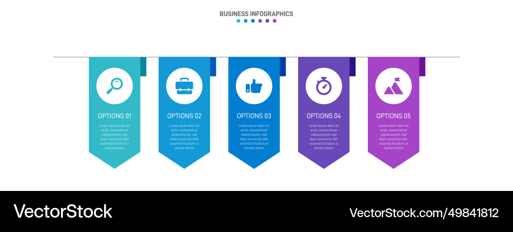Timeline infographic with infochart modern Vector Image