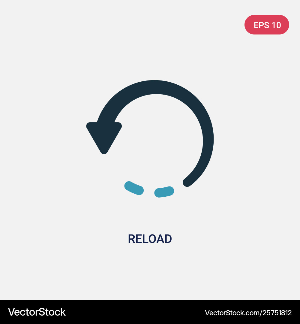 Two color reload icon from user interface concept Two color reload icon from user interface concept vector image