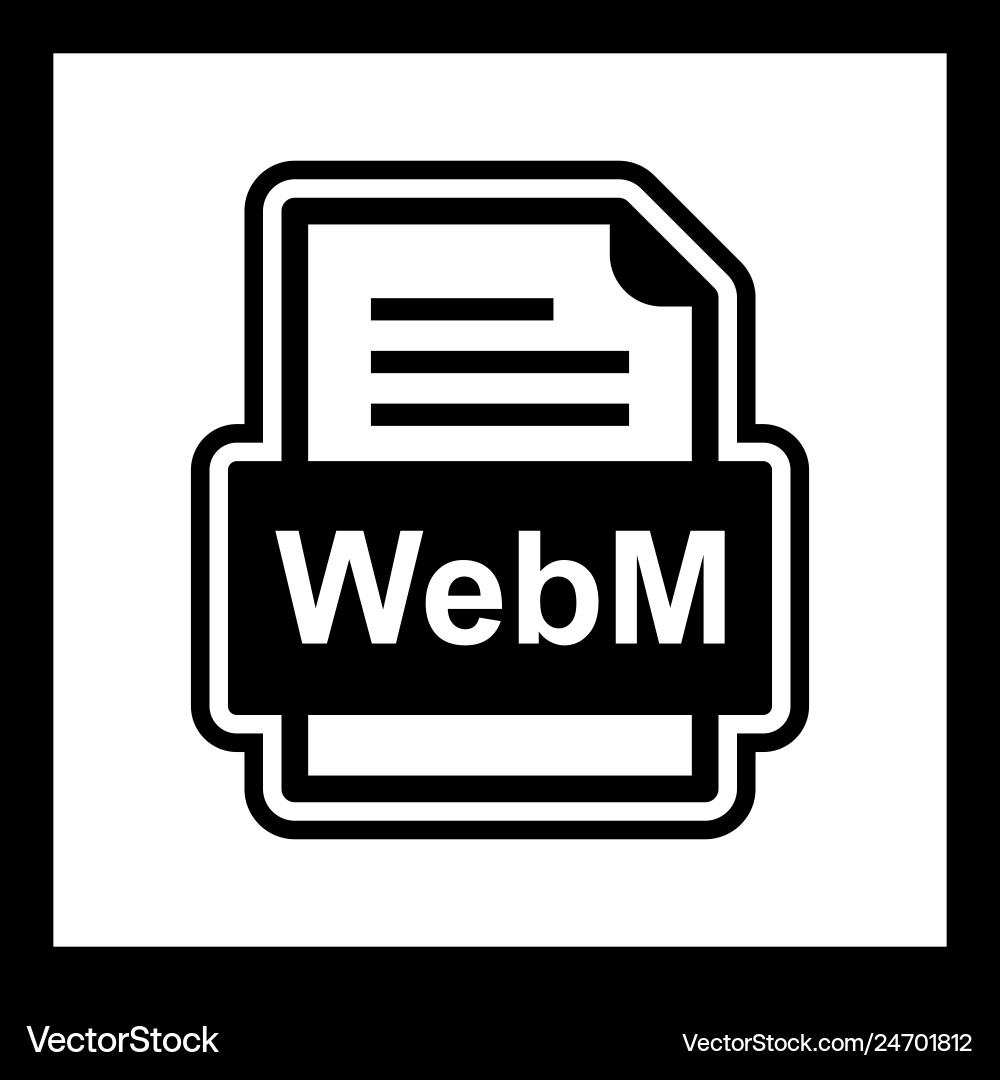 Webm file document icon vector image