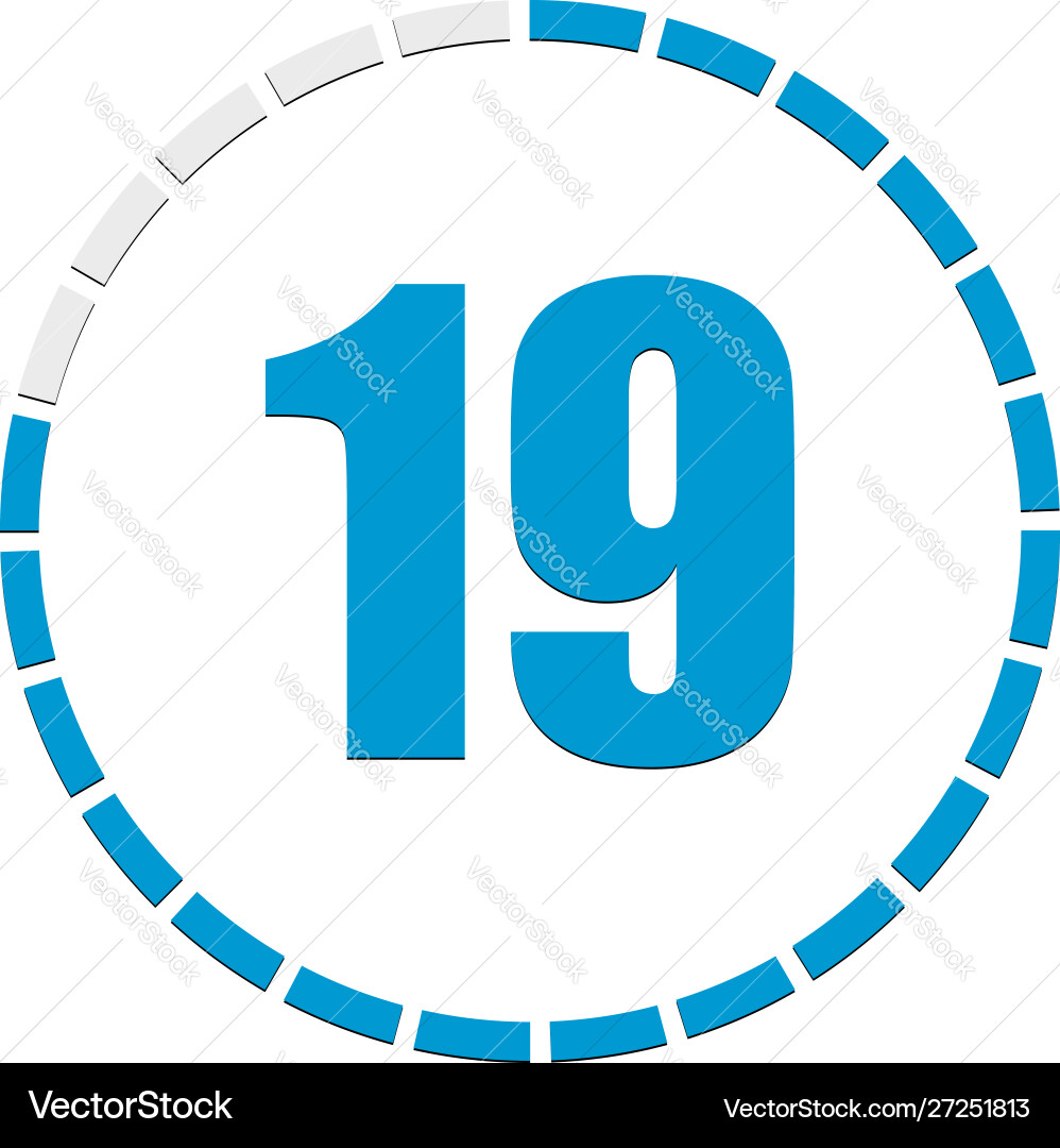 1-24 sectioned indicator circular chart graph vector image